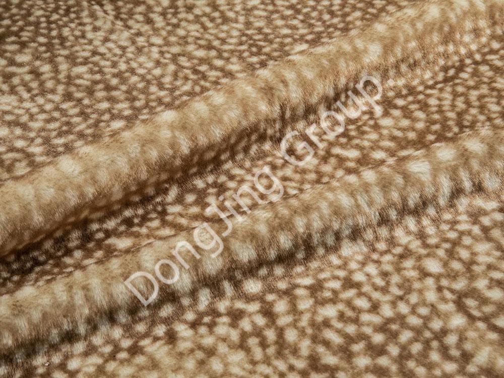 9G0560-พิมพ์กวางขาว faux fur fabric