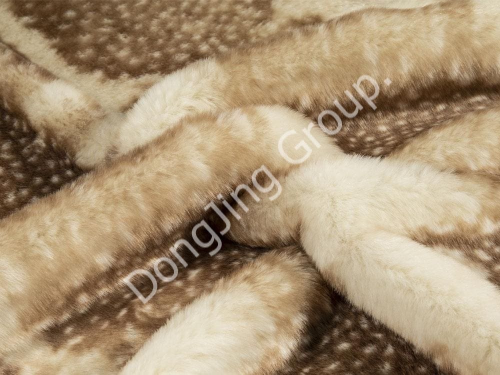 9HG0149-ลายกวางขาว faux fur fabric