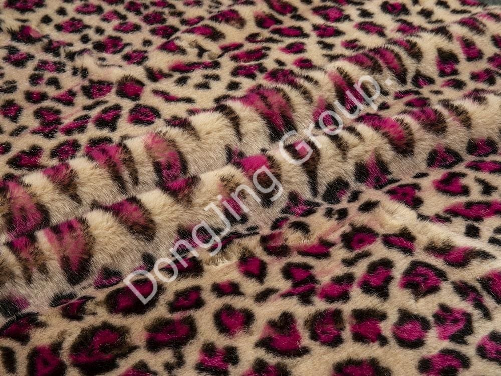 9HG0158-ลายเสือเสือดาวข้าว faux fur fabric