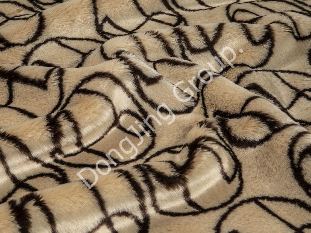 9HW0504-ขนกระต่ายแจ็คการ์ดสองสี faux fur fabric