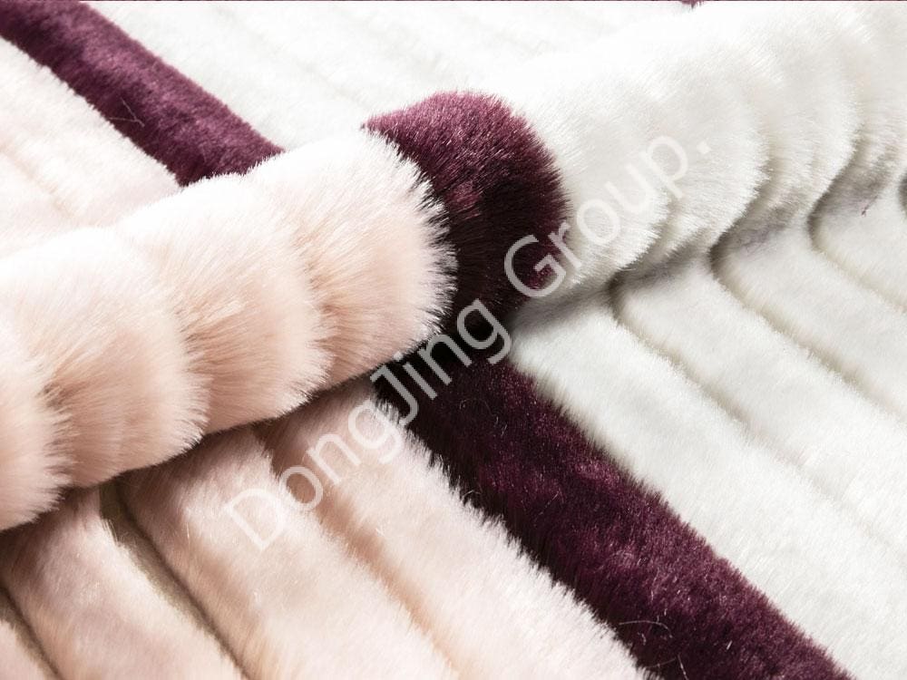 9HW0544-ขนกระต่าย jacquard สี่สีสีม่วงชมพูม่วง faux fur fabric