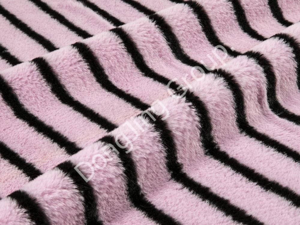 9KT0172-ขนกระต่ายพิมพ์โรตารี่ faux fur fabric