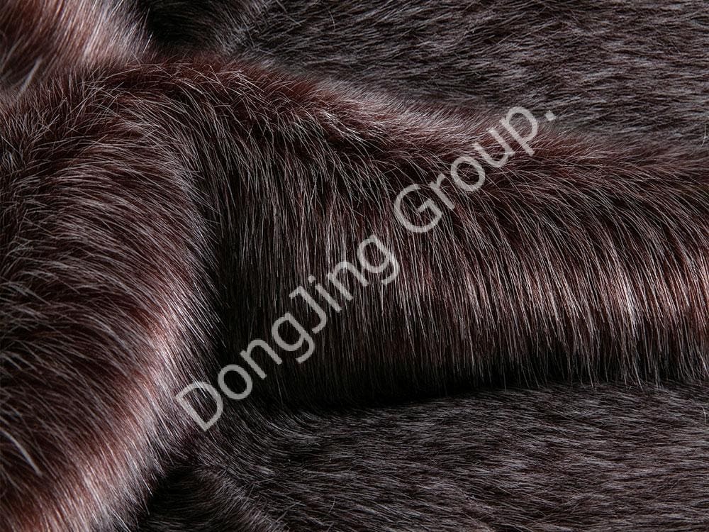 9KW0176- คลิปกาแฟแดงฟอกขนสุนัขจิ้งจอกขน faux fur fabric