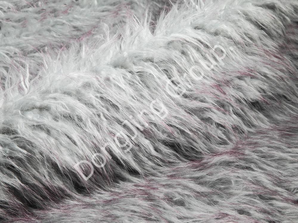 9KW0336-ปลายผ้าขนสัตว์สีฟ้าสดใสช่วยดันขนชายหาด faux fur fabric