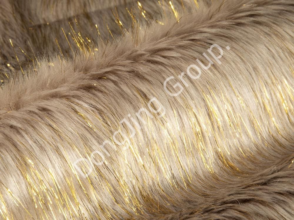 9P1290-แผ่นฐานลูกกลิ้งปลายแหลมสีดำพิมพ์ด้วยขนสัตว์เทียมสีเดียวกัน faux fur fabric