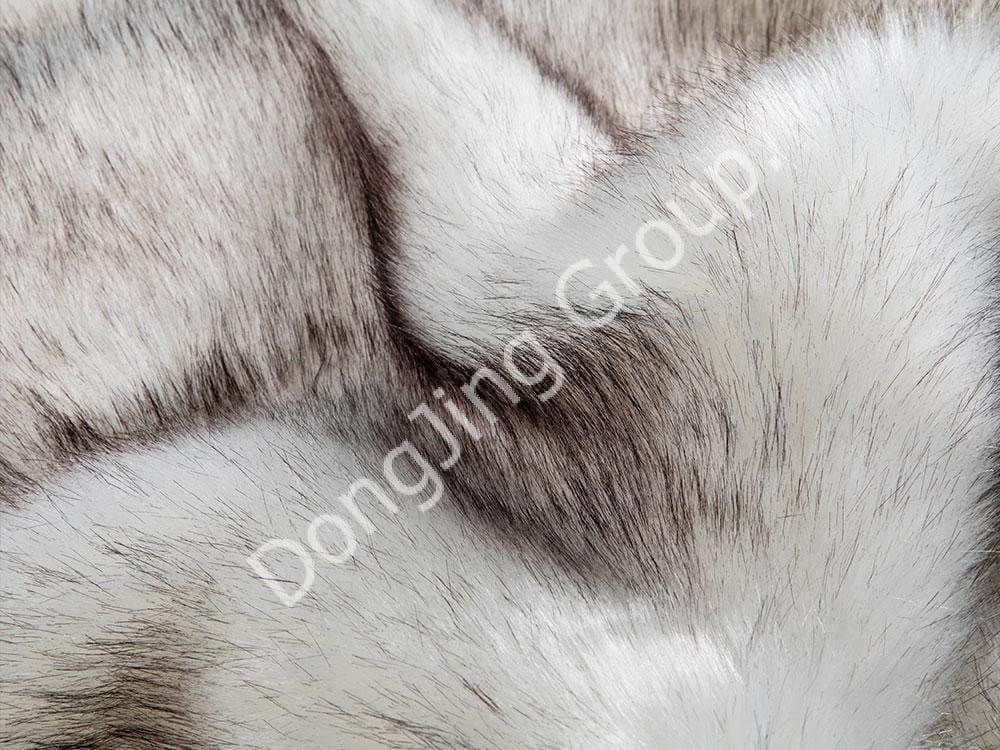 9P2531-ขนจิ้งจอกย้อมสีขาว faux fur fabric