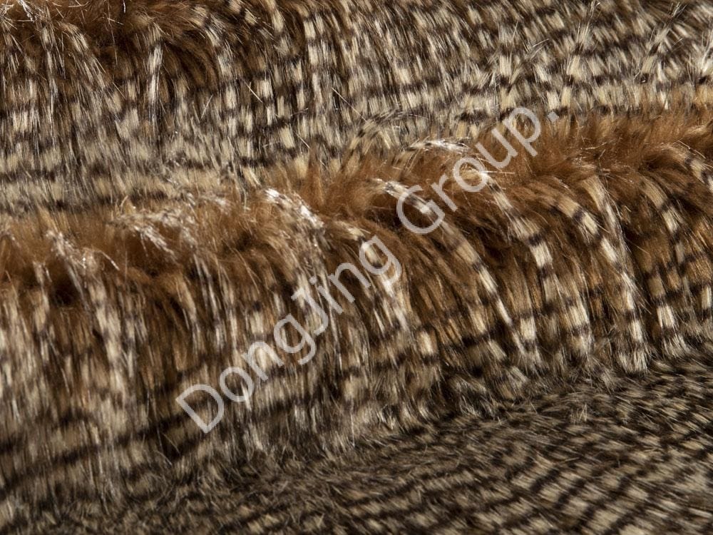 9W1111-ขนไก่ฟ้าขนแจ็คการ์ดสองสี faux fur fabric