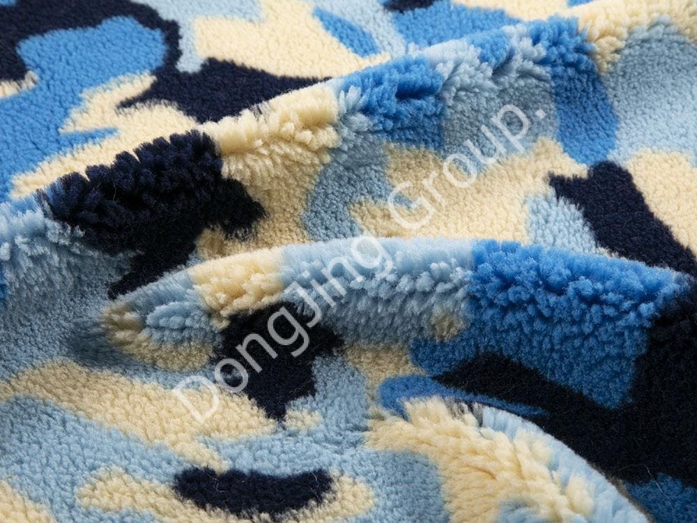 ขนแกะลายพราง 9R0003-4 สี faux fur fabric