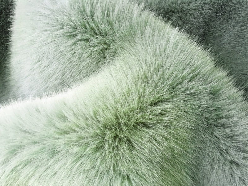 XD0011-กระวานกรีนโกลด์ฟ็อกซ์ faux fur fabric